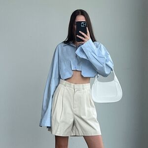 Oak + Fort black tailored shorts NWT